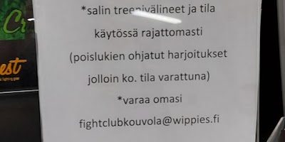 Fight Club Kouvola Oy | jäsenmaksu 50€/kk